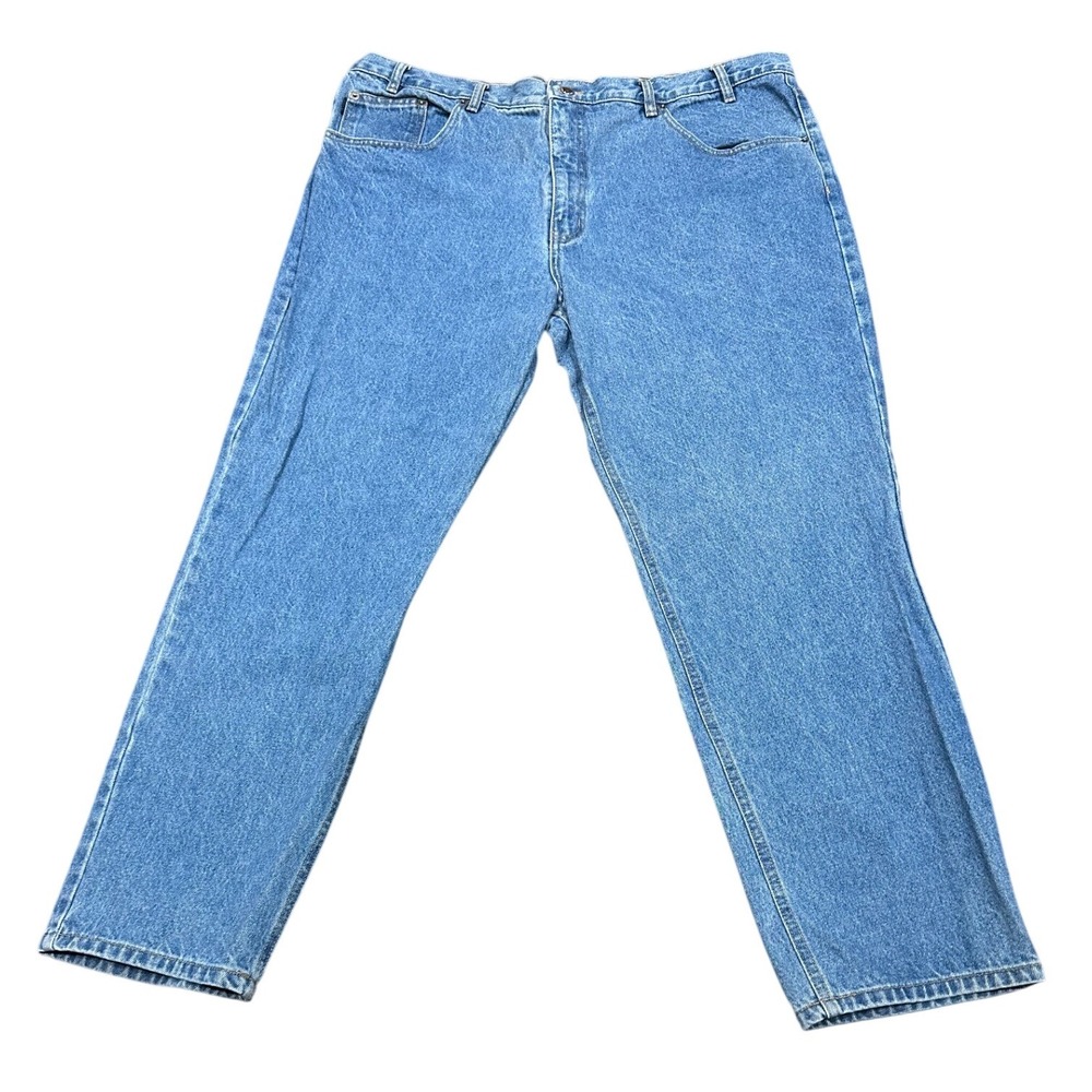 Bugle Boy Gold Crest 740 Relaxed Fit Jeans Mens 42x30 Blue Medium Wash Denim